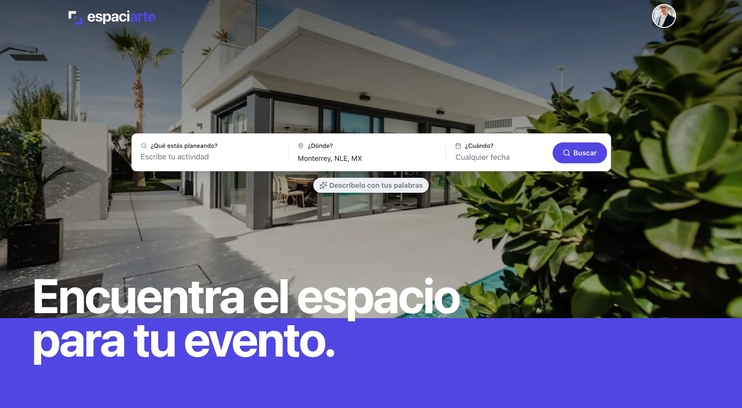 Espaciarte — página de inicio