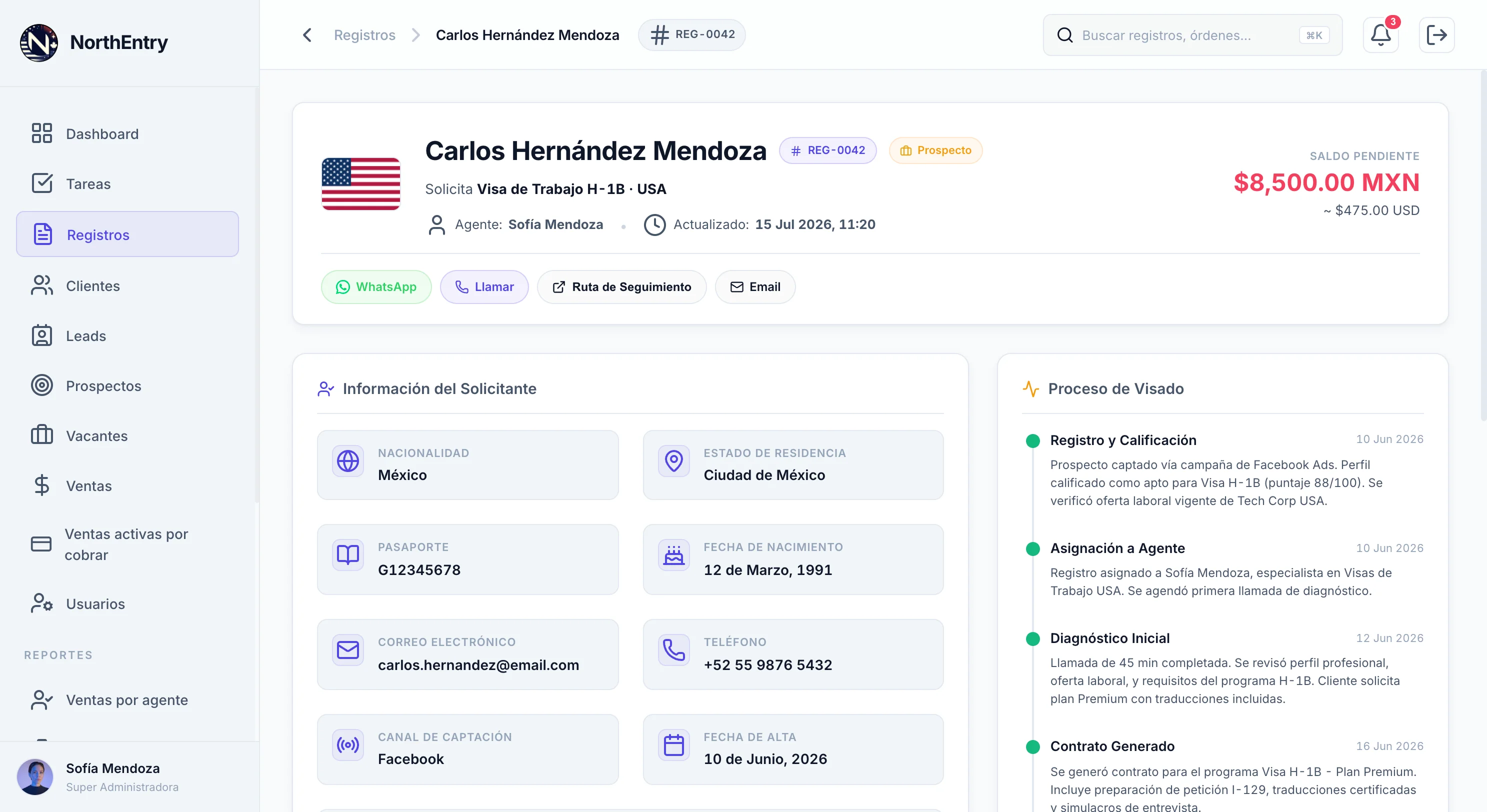 NorthEntry — detalle de expediente